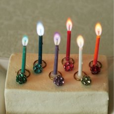 Photo3: Candle rainbowmothers (Rainbow Moment) 6 pcs in 6 colors (3)