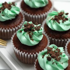 Photo2: Mint choco Cupcakes (×6)  (2)