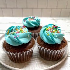 Photo2: Light Blue  Choco Cupcakes (×6) (2)