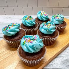 Photo3: Light Blue  Choco Cupcakes (×6) (3)