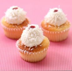 Photo1: Coconut & Raspberry Cupcakes (×6) (1)