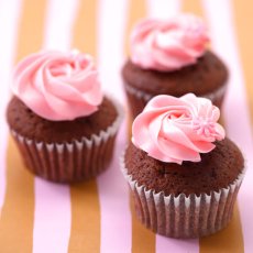 Photo1: Pink Choco Cupcakes (×6) (1)