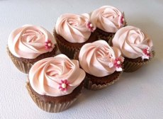Photo3: Pink Choco Cupcakes (×6) (3)