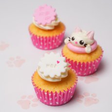 Photo3: Cat Cupcake Box(Cute|6pcs|Vanilla) (3)