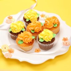 Photo1: Flower cupcakes Box(6pcs) (1)