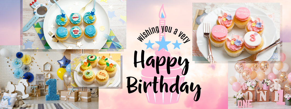 Happy Birthday Cupcakes & Happy Birthday Cake