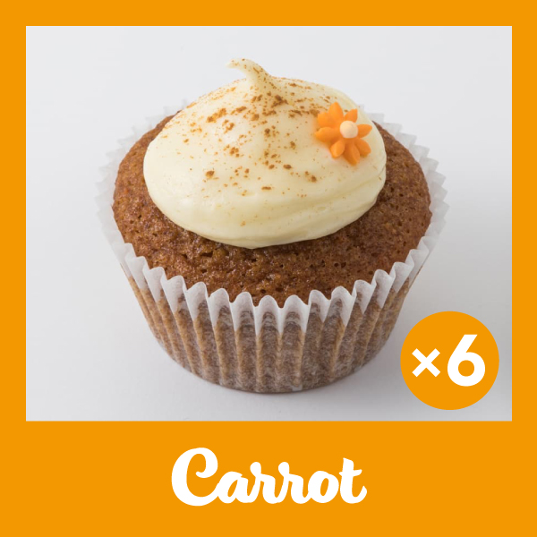 Photo1: Carrot Cupcakes (×6) (1)