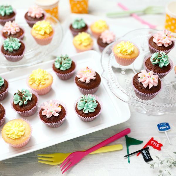 Photo1: Mini cupcake triples (3 selections) (1)