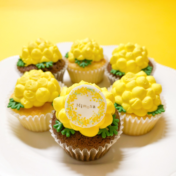 Photo1: Mimosa cupcake box (1)
