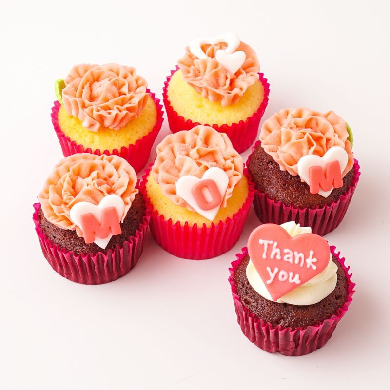 Photo1: Carnation Cupcake Box (1)